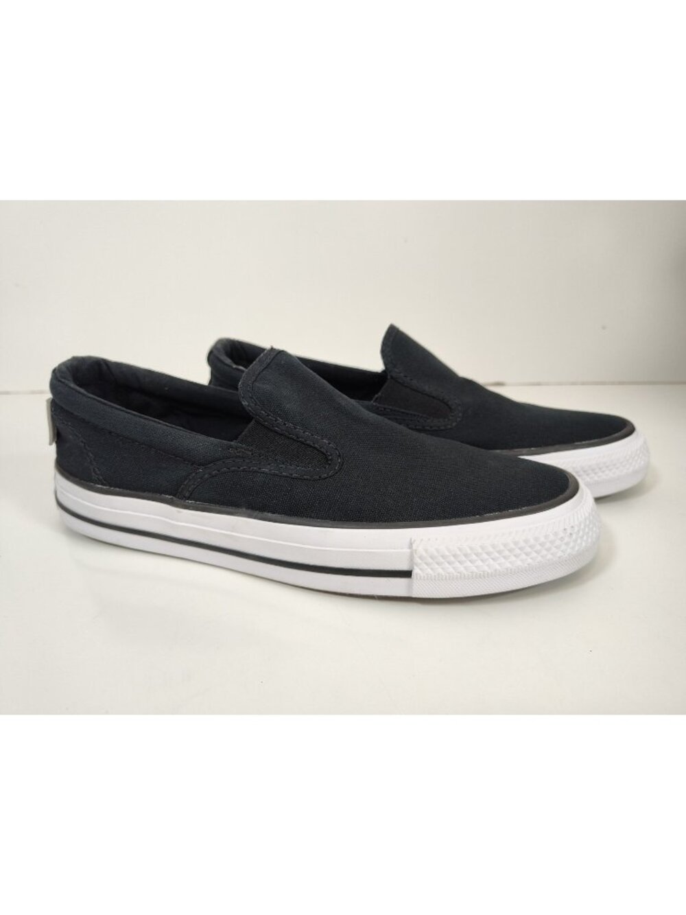 Converse CTAS Double Gore All Star Slip-on Black Shoes Men's 5.5 Women's 7